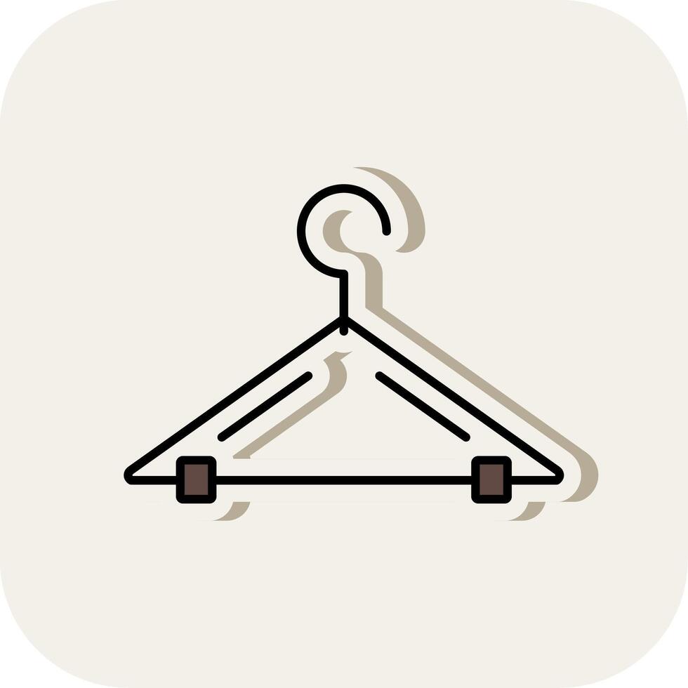 Hanger Line Filled White Shadow Icon vector