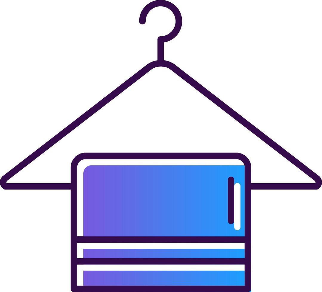 Towel Hanger Gradient Filled Icon vector