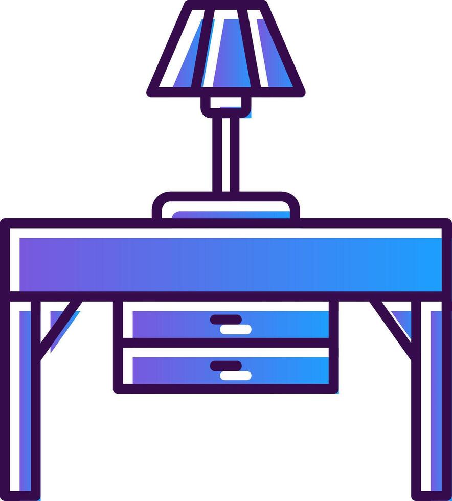 Console Table Gradient Filled Icon vector