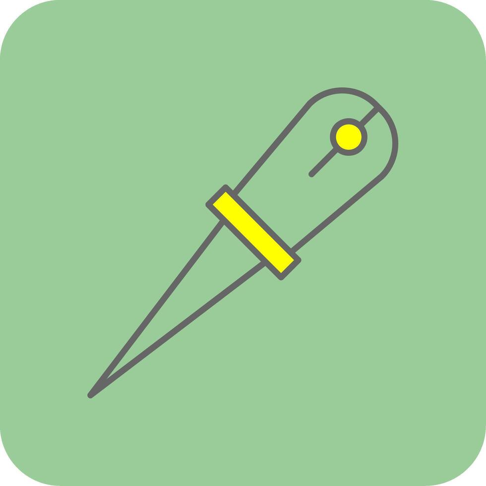 Awl Filled Yellow Icon vector