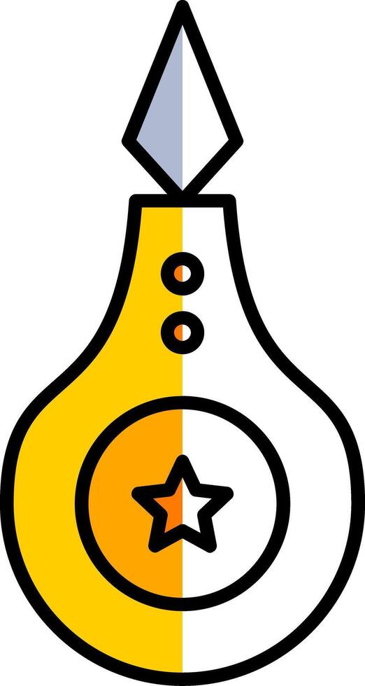 Threader Filled Half Cut Icon vector