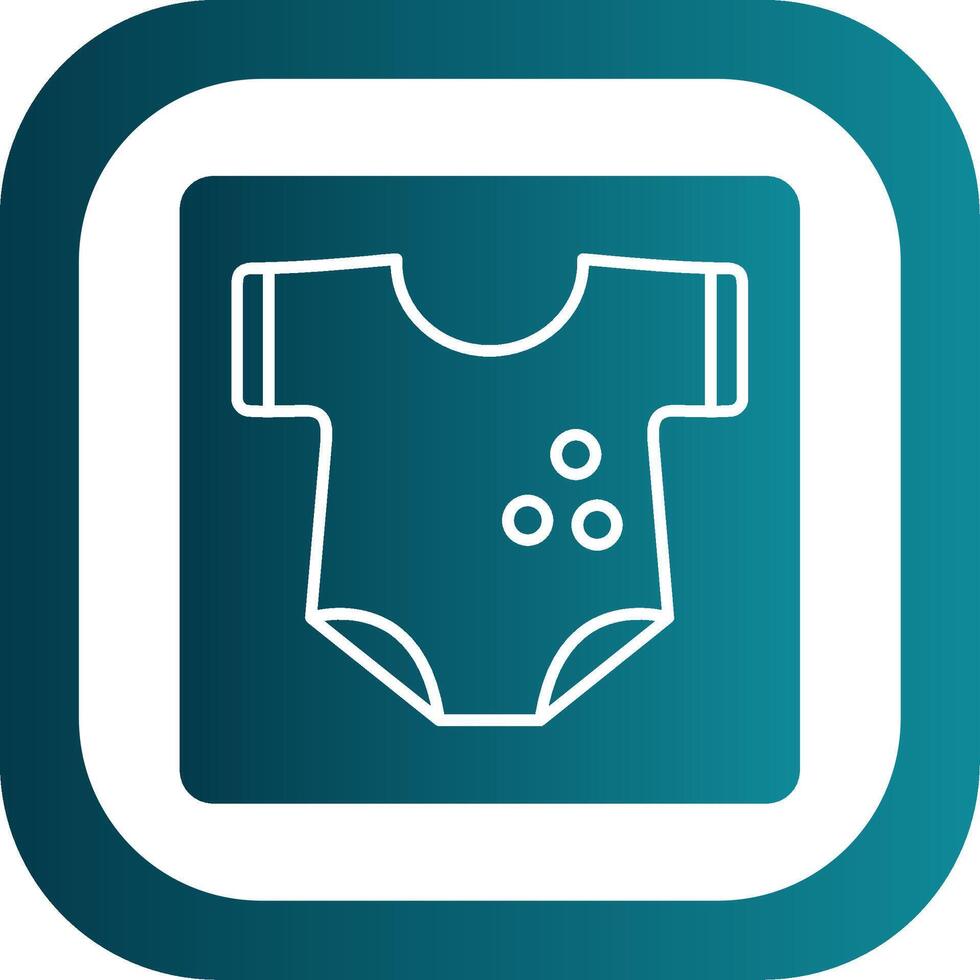 Baby Clothes Glyph Gradient Round Corner Icon vector