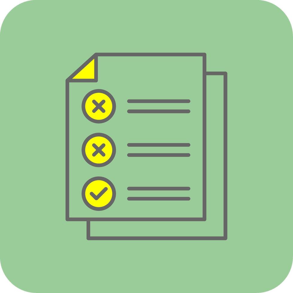Check List Filled Yellow Icon vector