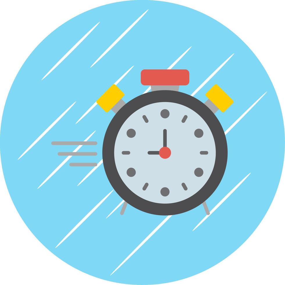 Stopwatch Flat Blue Circle Icon vector