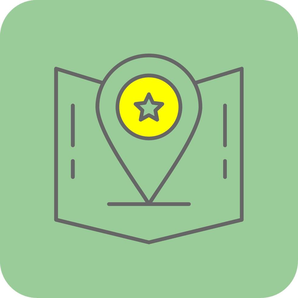 Gps Filled Yellow Icon vector