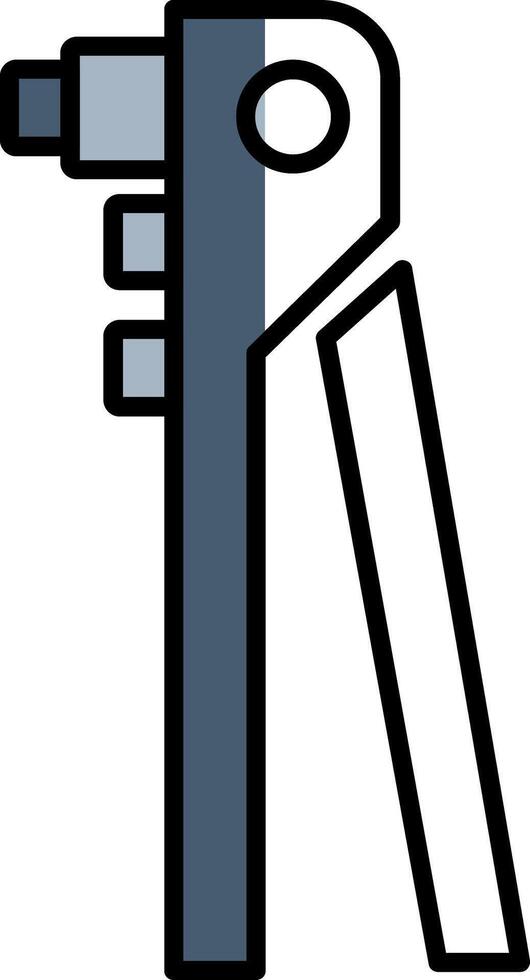 Riveter Filled Half Cut Icon vector
