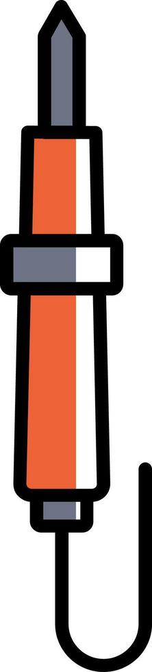 Soldering Filled Half Cut Icon vector