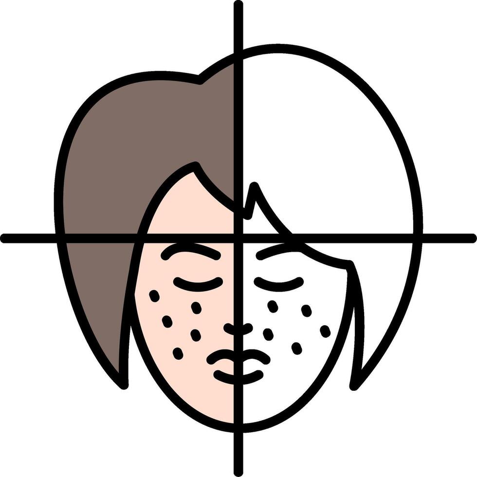 Face Treatment Filled Half Cut Icon vector