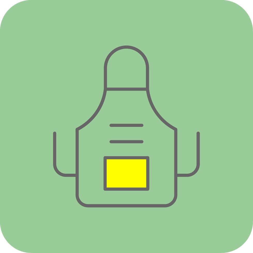 Apron Filled Yellow Icon vector