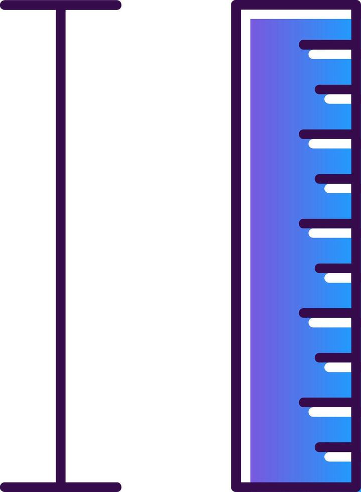 Measurement Gradient Filled Icon vector