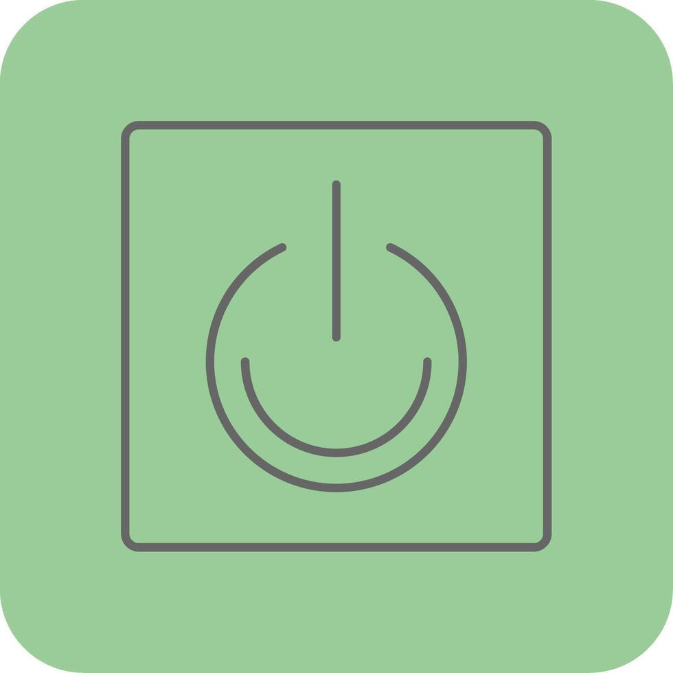 Turn On Filled Yellow Icon vector