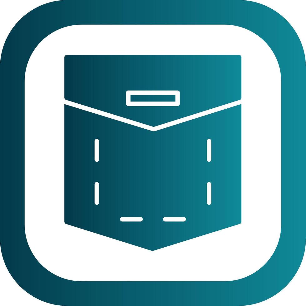 Pocket Glyph Gradient Round Corner Icon vector