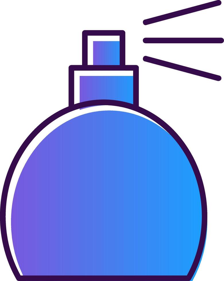 perfume botella degradado lleno icono vector