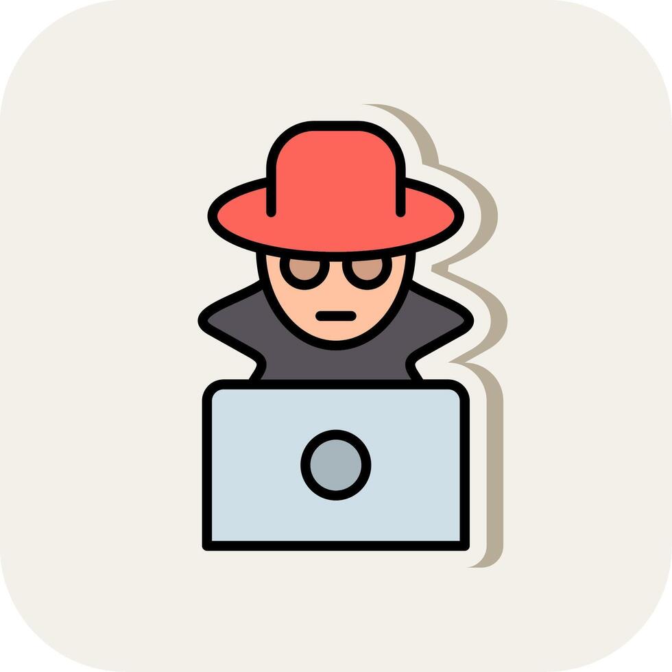 Fraud Line Filled White Shadow Icon vector