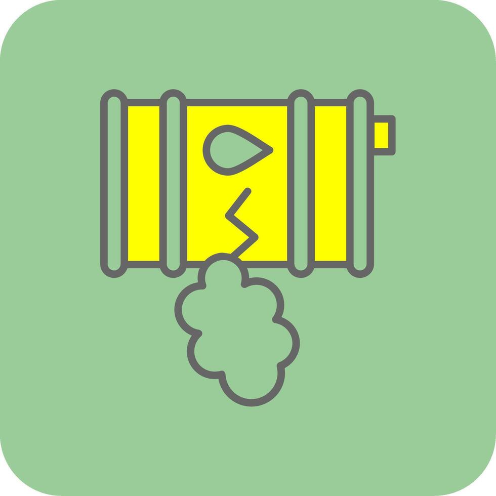 Oil Leak Filled Yellow Icon vector