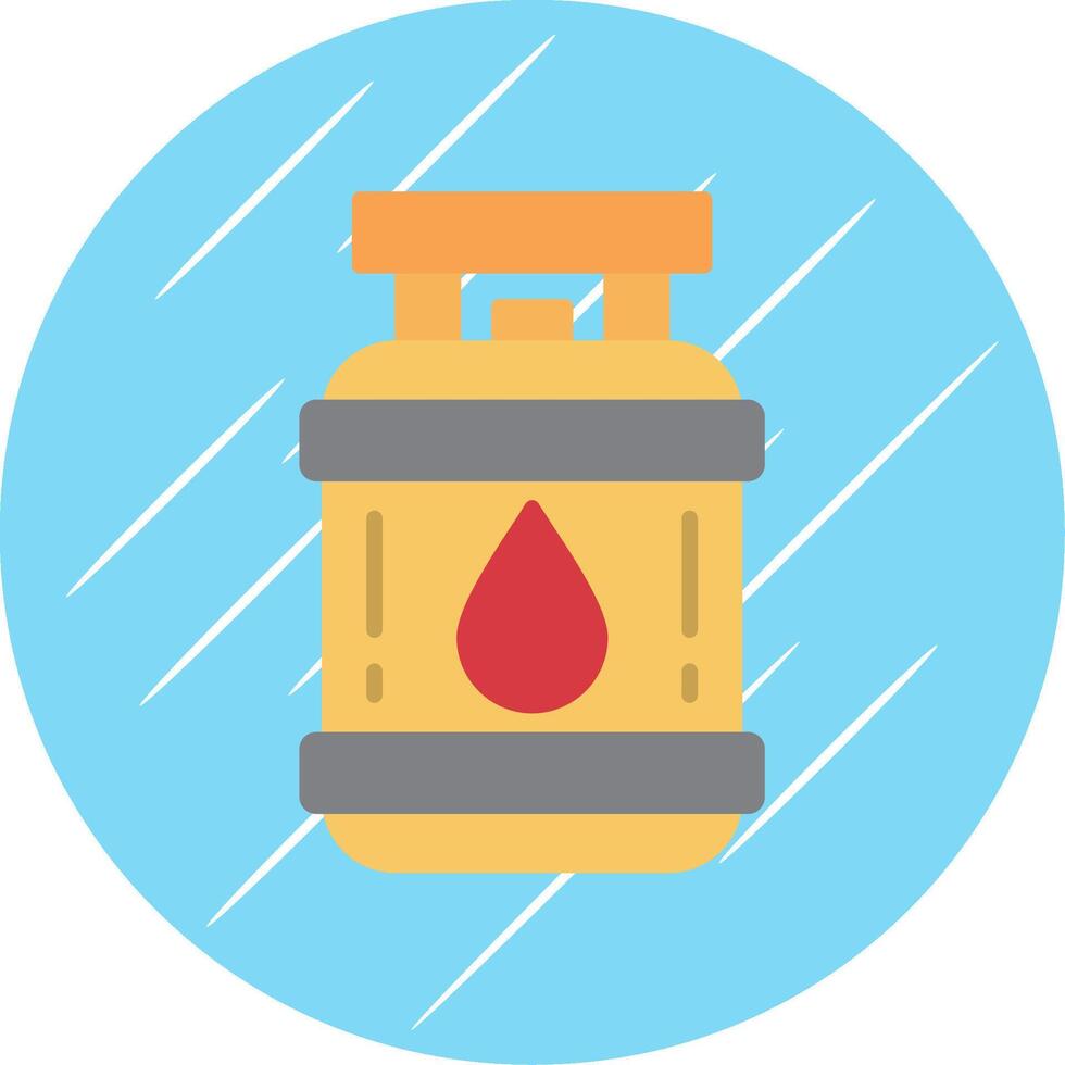 Propane Flat Blue Circle Icon vector