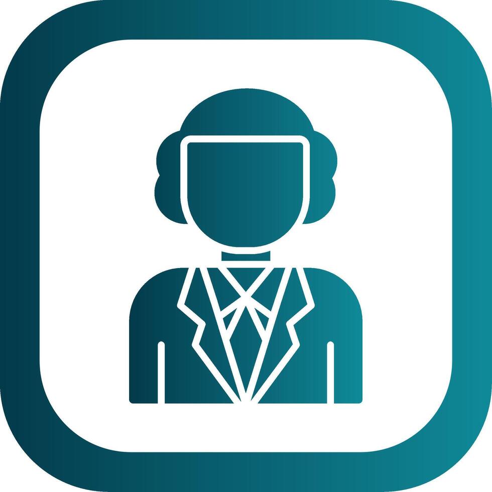 Judge Glyph Gradient Round Corner Icon vector