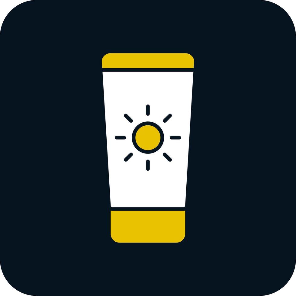 Sun Cream Glyph Two Color Icon vector
