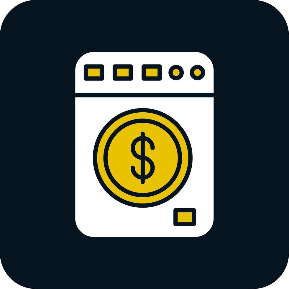 Money Laundering Glyph Two Color Icon vector