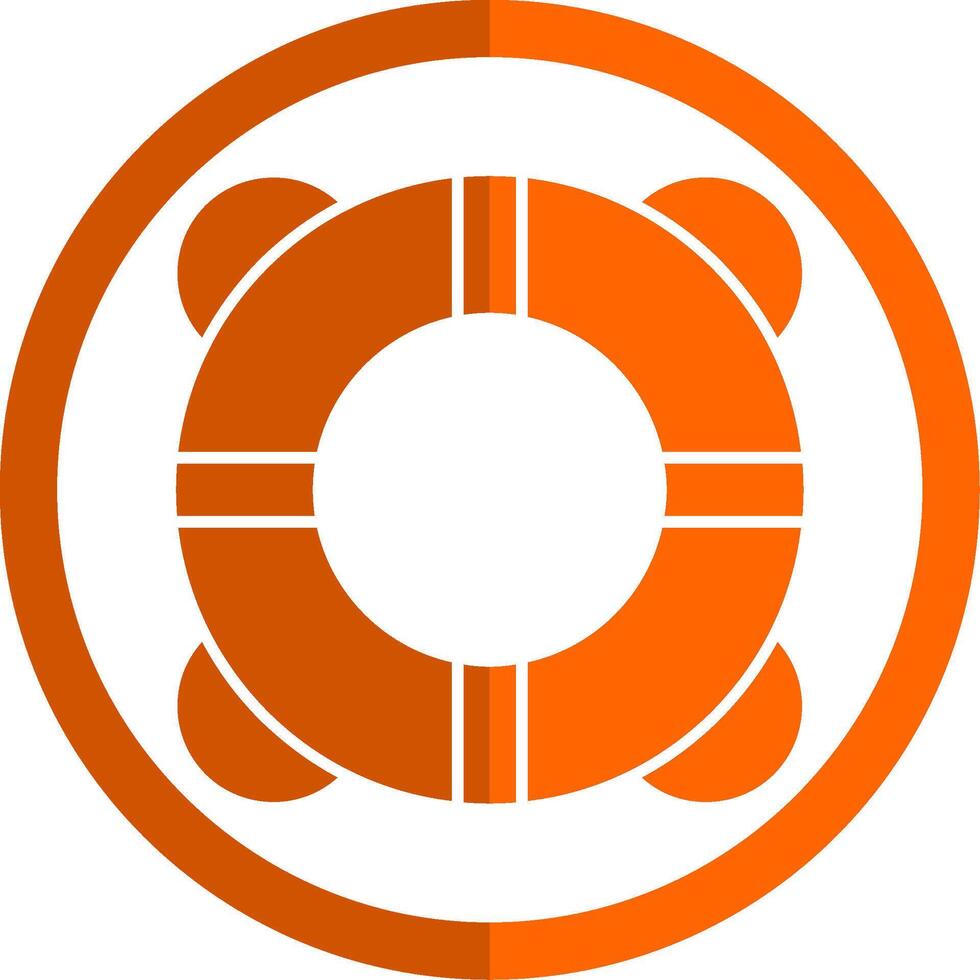 Buoy Glyph Orange Circle Icon vector