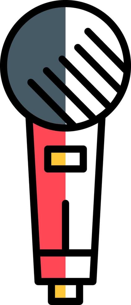 Mic Filled Half Cut Icon vector
