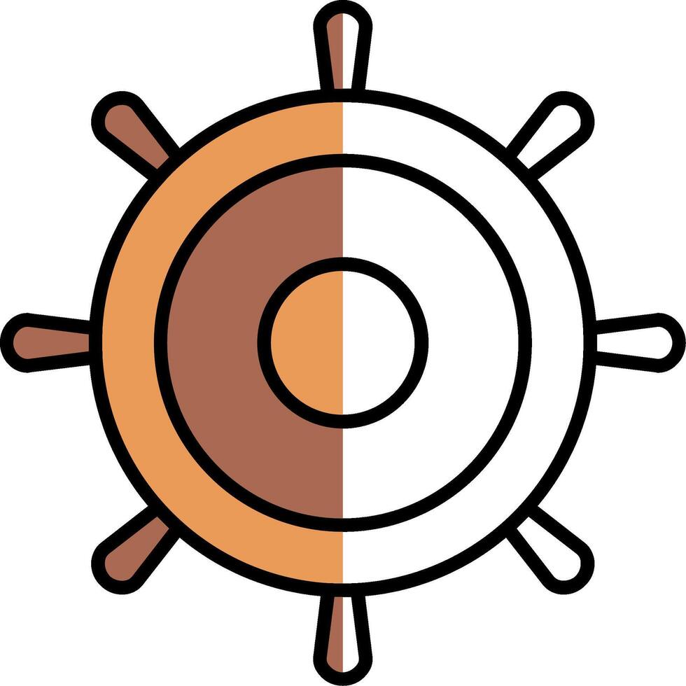 Helm Filled Half Cut Icon vector
