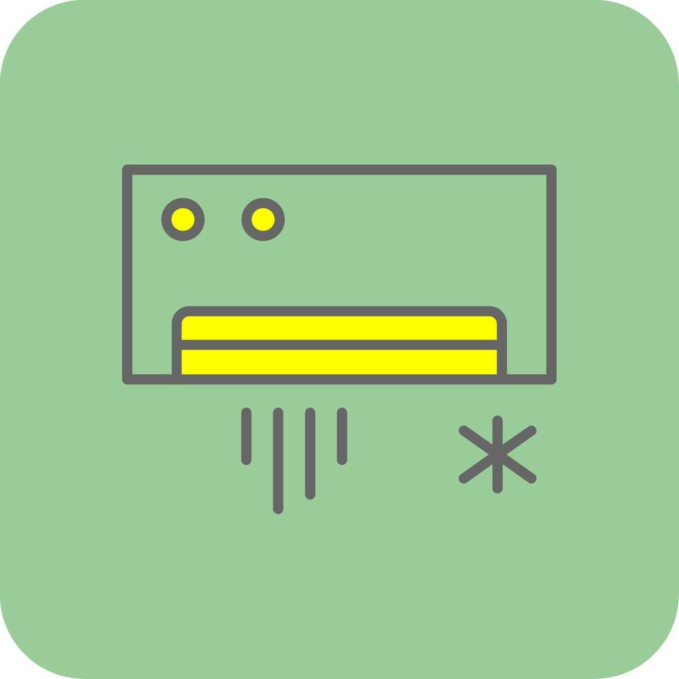 Air Conditioning Filled Yellow Icon vector