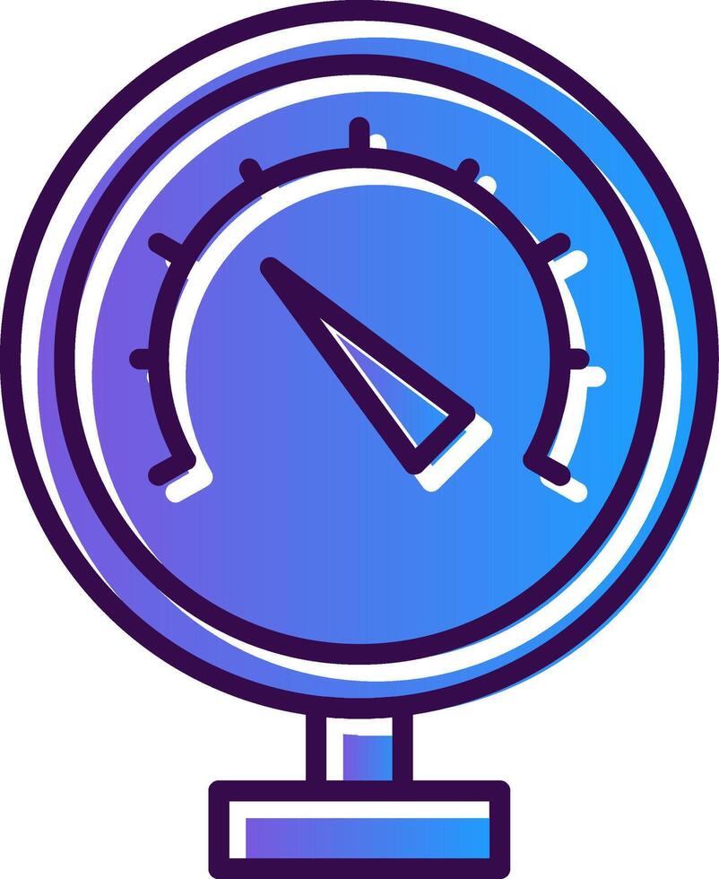 Pressure Meter Gradient Filled Icon vector