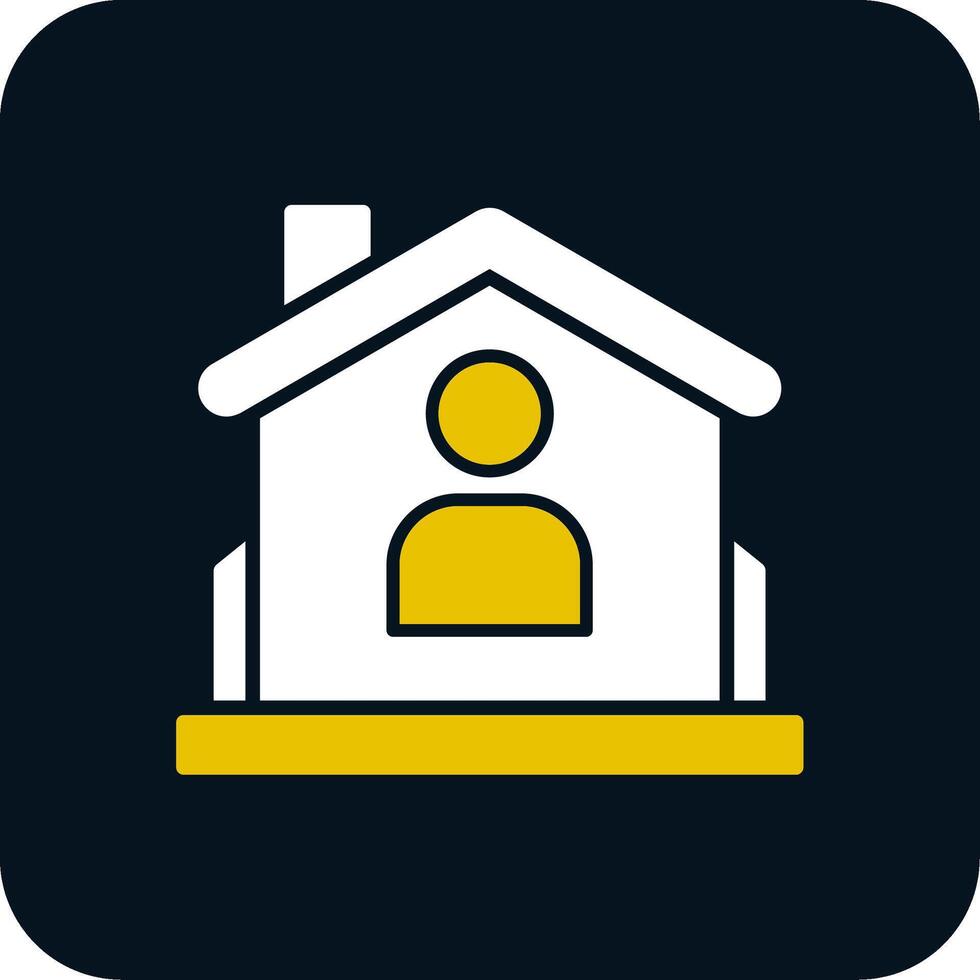 Residential User Glyph Two Color Icon vector