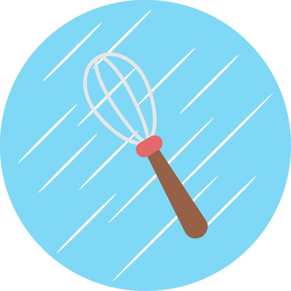 batidor plano azul circulo icono vector