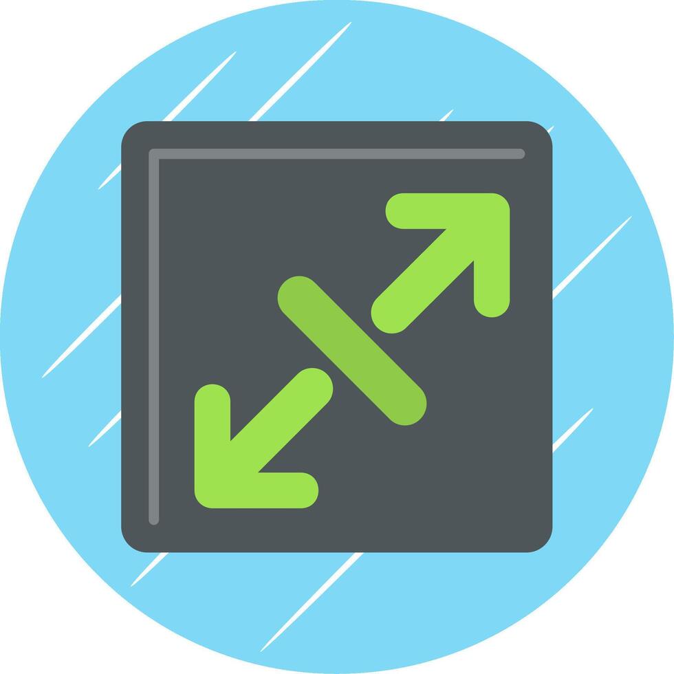 Expand Flat Blue Circle Icon vector