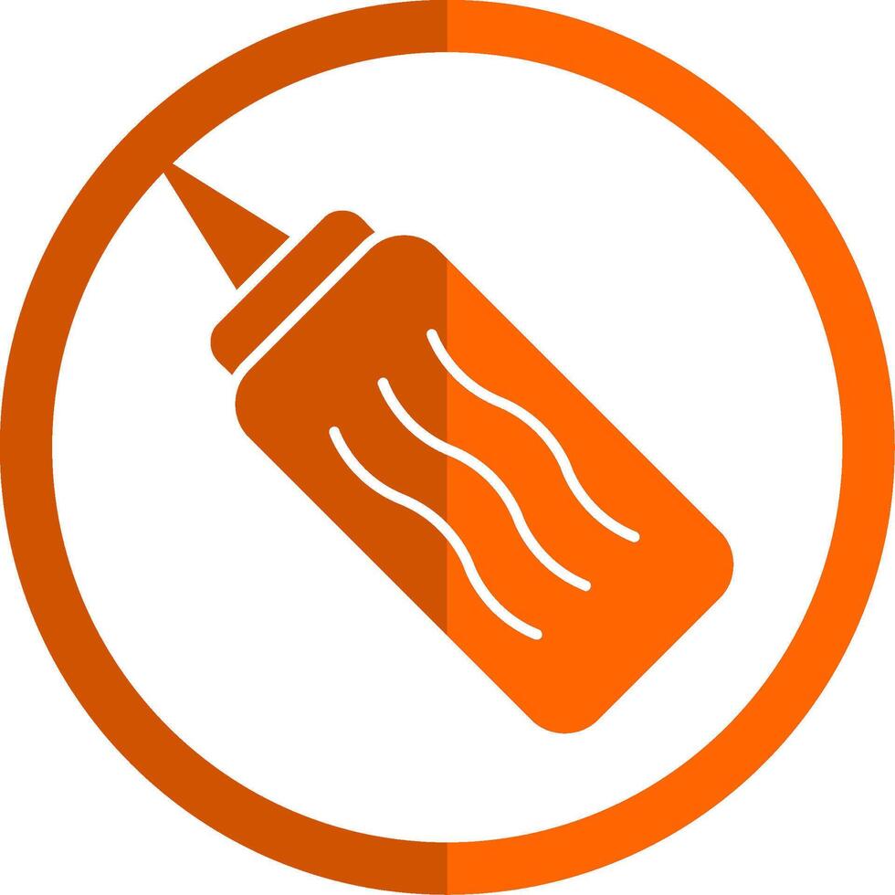 Mayonnaise Glyph Orange Circle Icon vector
