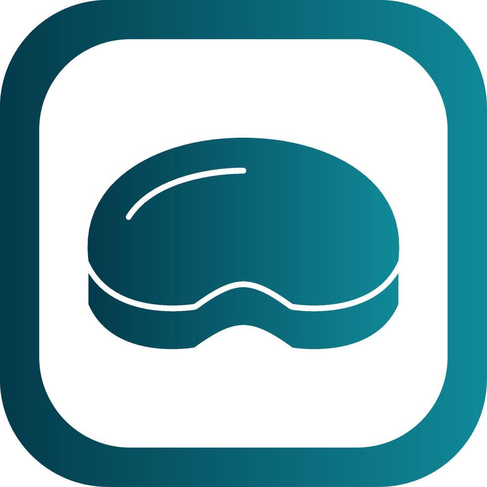 Steak Glyph Gradient Round Corner Icon vector
