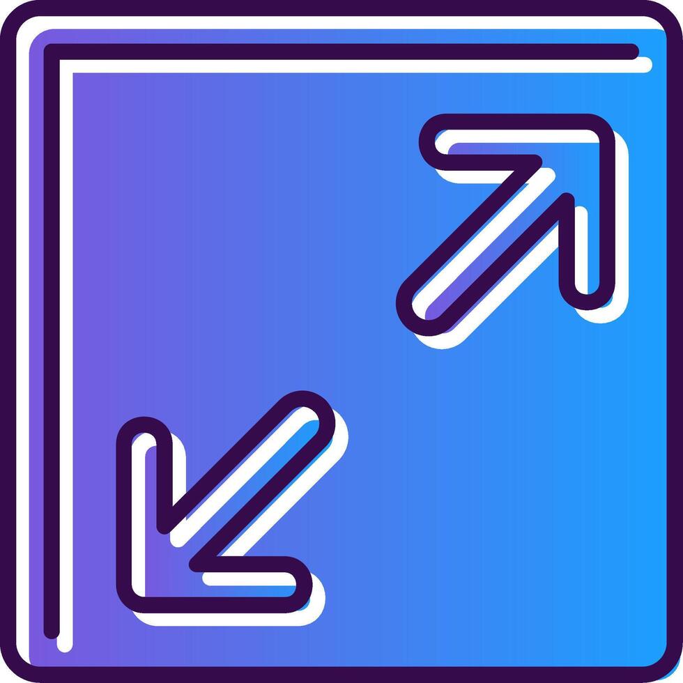 Resize Gradient Filled Icon vector