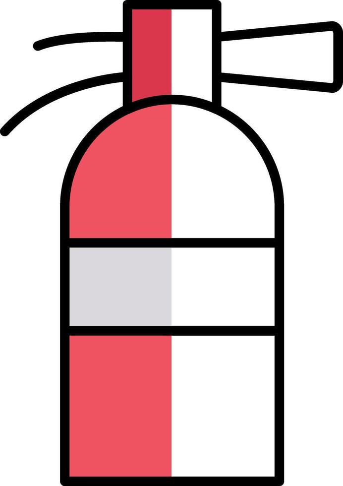 Fire Extinguisher Filled Half Cut Icon vector
