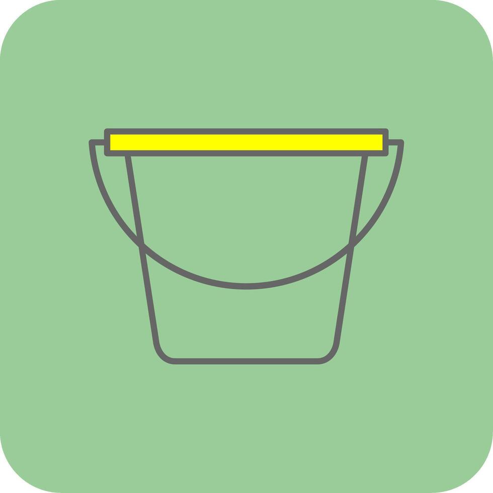 Bucket Filled Yellow Icon vector
