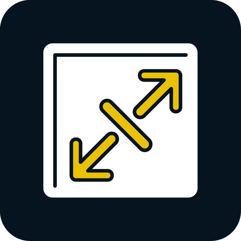 Expand Glyph Two Color Icon vector