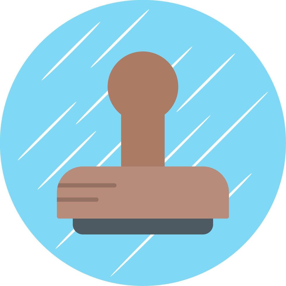 Stamp Flat Blue Circle Icon vector