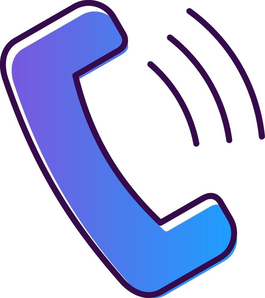 Phone Call Gradient Filled Icon vector