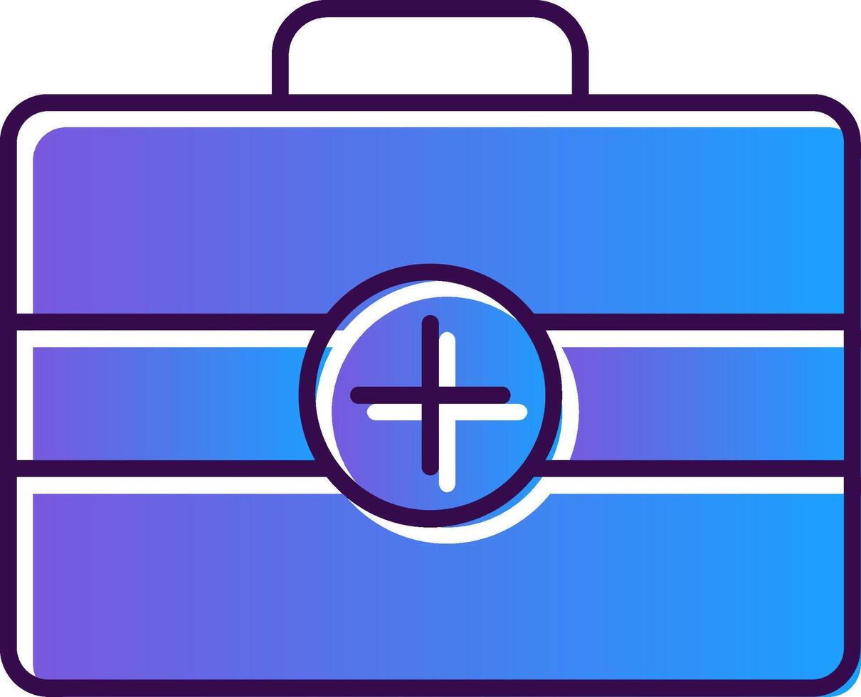 First Aid kit Gradient Filled Icon vector