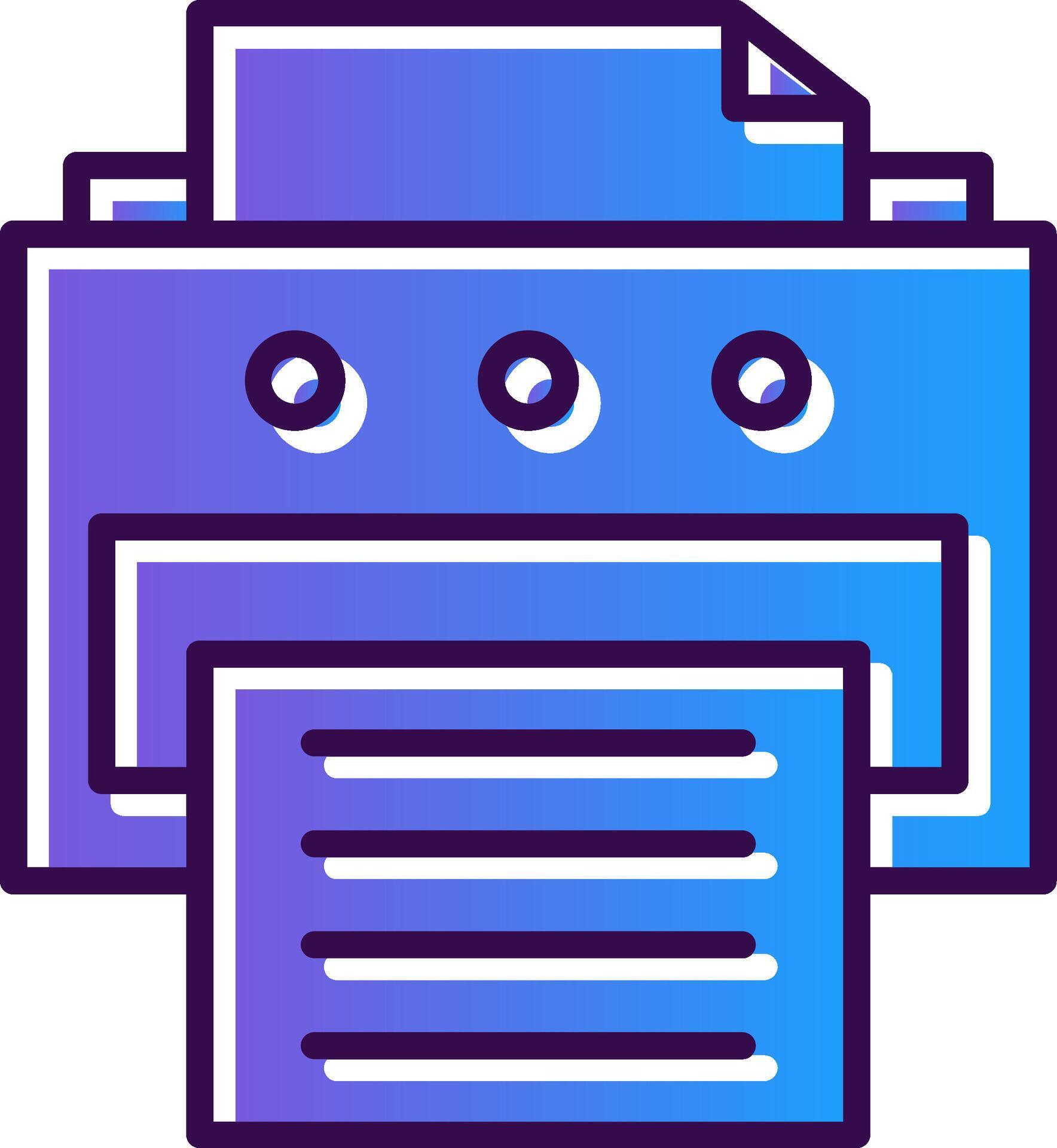 Printer Gradient Filled Icon 42742663 Vector Art at Vecteezy