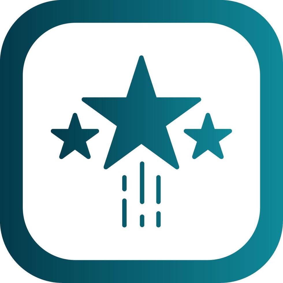 Star Glyph Gradient Round Corner Icon vector