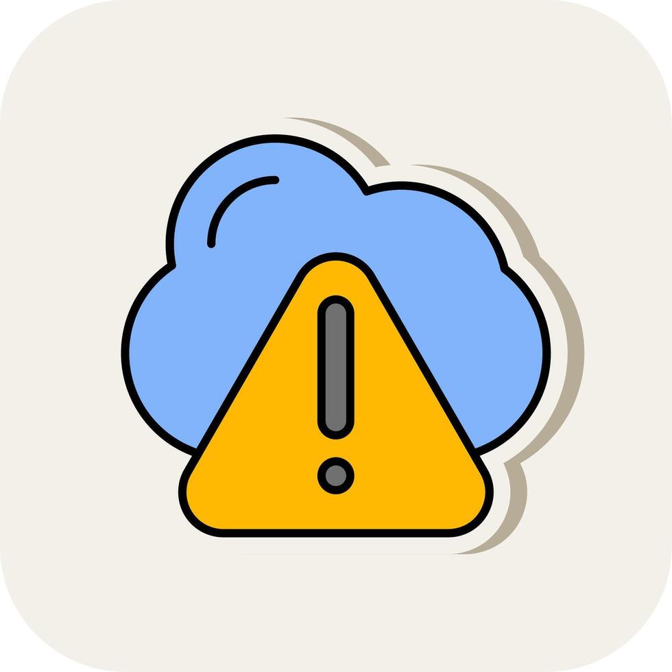 Danger Line Filled White Shadow Icon vector