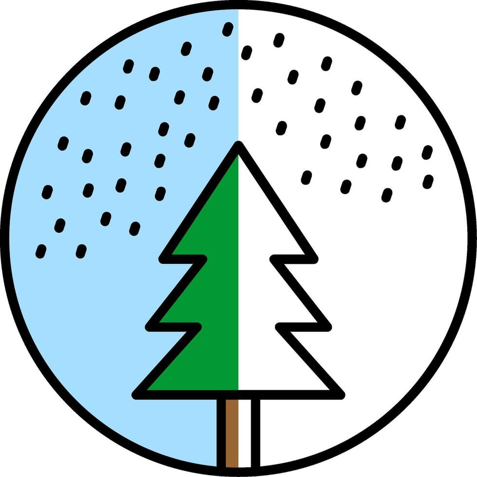Snow Globe Filled Half Cut Icon vector
