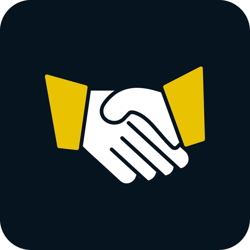 Hand Shaking Glyph Two Color Icon vector