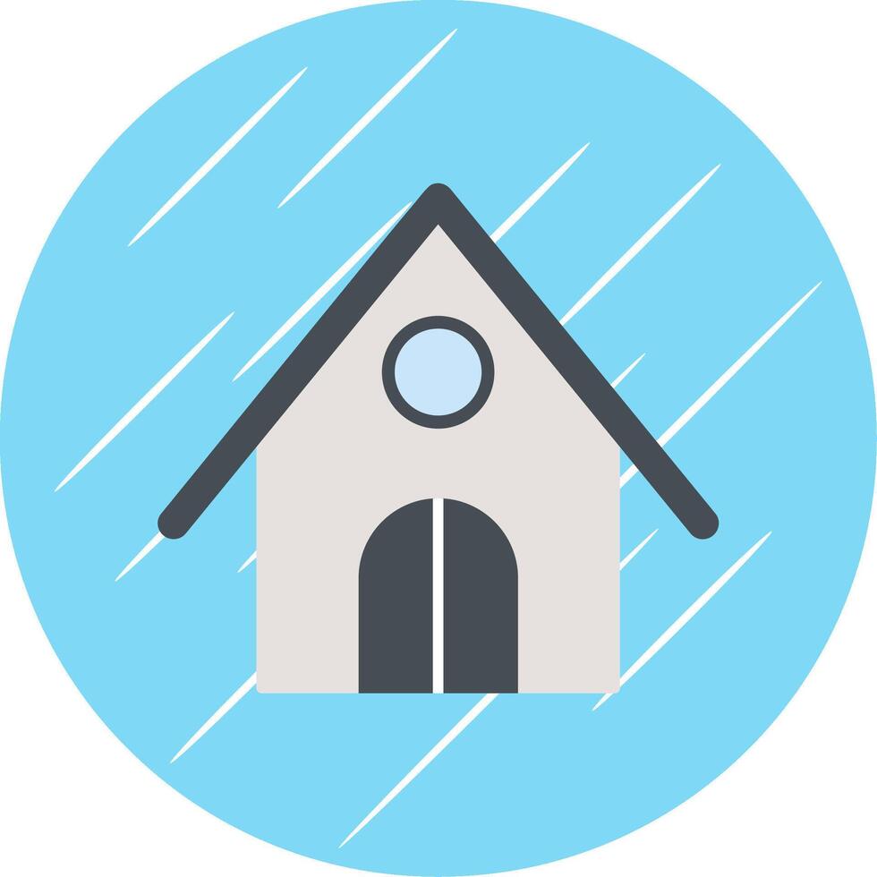 Lodge Flat Blue Circle Icon vector