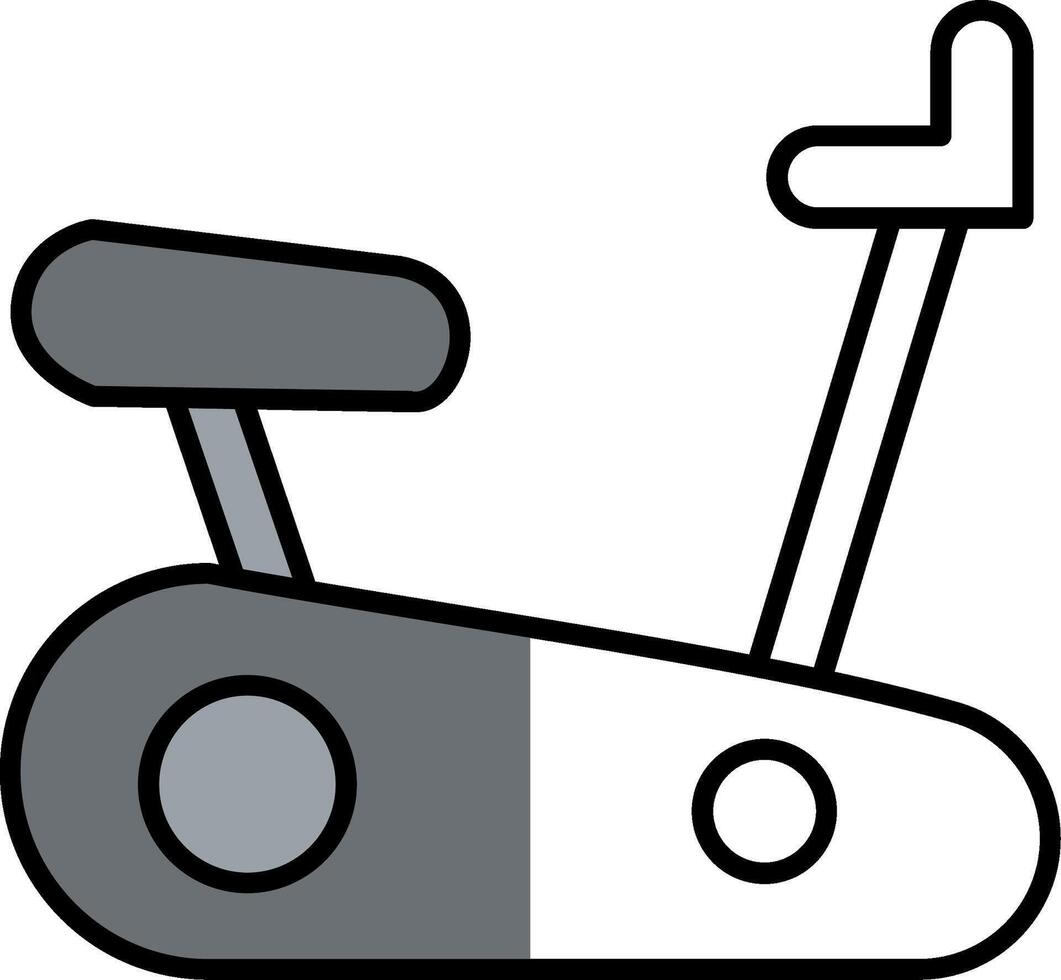 Exercising Bike Filled Half Cut Icon vector