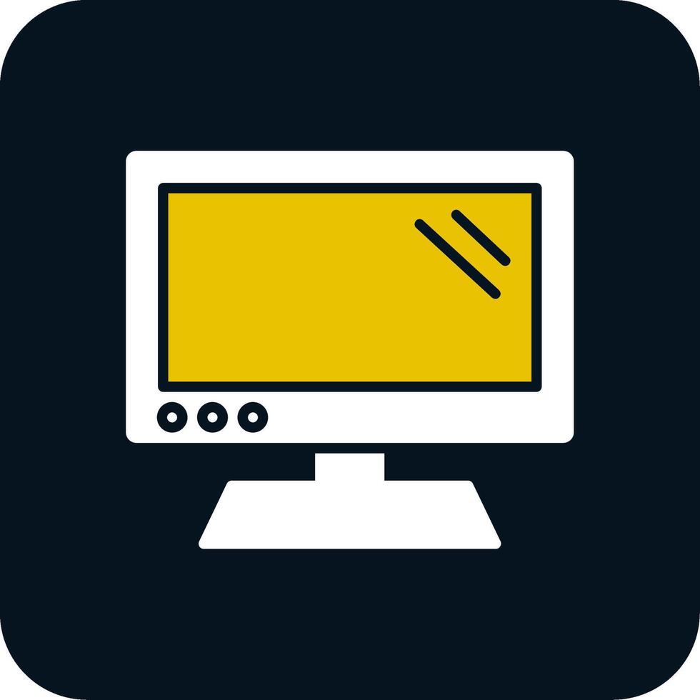 Monitor Glyph Two Color Icon vector