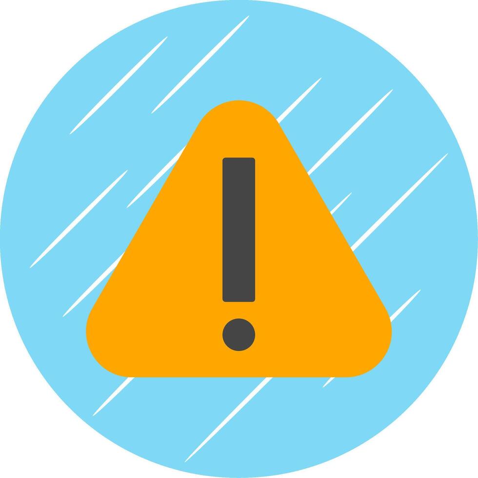 Warning Flat Blue Circle Icon vector