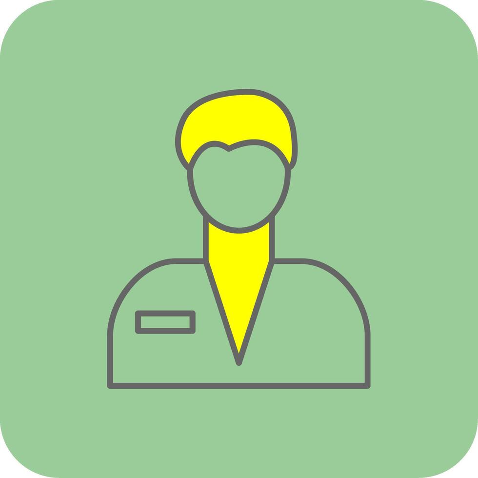Postman Filled Yellow Icon vector